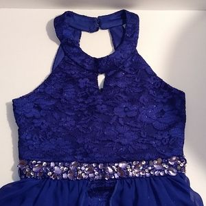 Formal Speechless Romper/Dress Lace Blue
